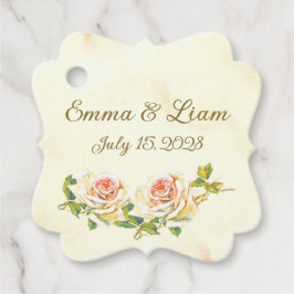 Etiqueta de Favor Quadrado do Rico Antiquado