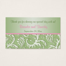 Etiqueta de favorecimento de Casamento tema damasc