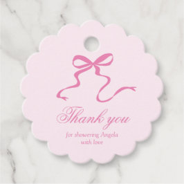 Etiqueta de favorecimento do Chá de fraldas rosa