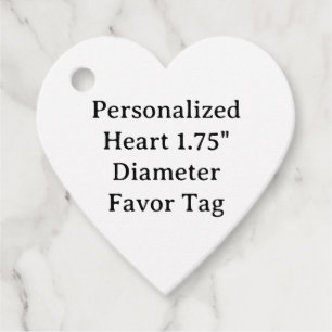 Etiqueta de Favorito com Coração Personalizado de