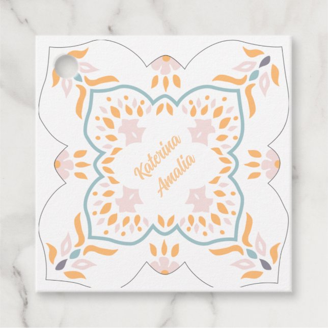 Etiqueta de Favorito Mosaico Marítimo (Frente)