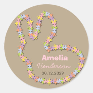 Etiqueta de Favoritos para Bebê Coelhinha de Vaca