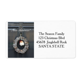 Etiqueta de Feriado de Novo Endereço