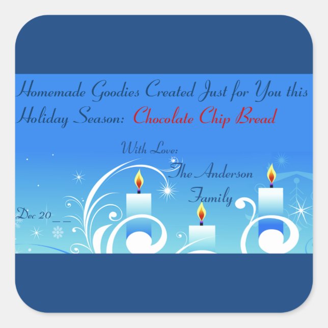 Etiqueta de Feriado de Oferta Homemade com Três Ve (Frente)