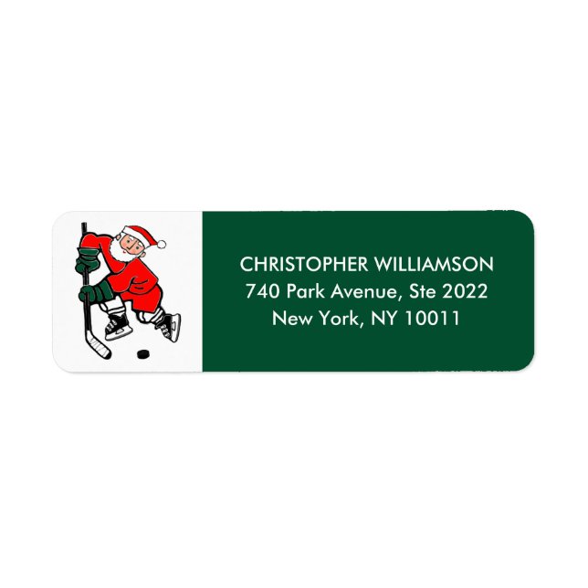 Etiqueta de Férias de Hóquei (Frente)