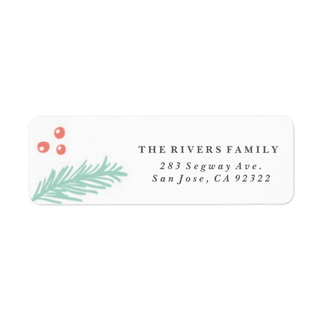 Etiqueta de Férias de Inverno (Frente)