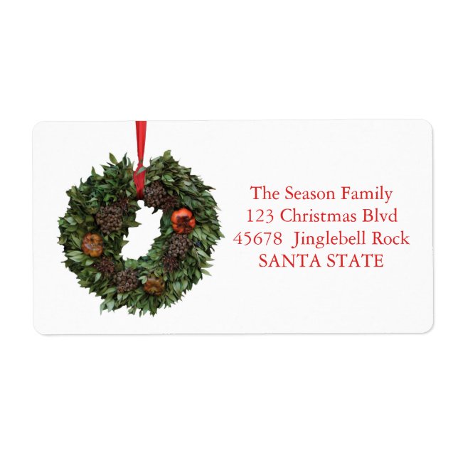 Etiqueta de Férias de Natal (Frente)