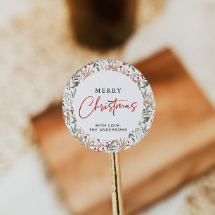 Etiqueta de Férias do Vinheta de Natal Scandi