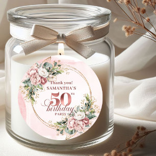 Etiqueta de Festa de Aniversário de 50 anos Chic B