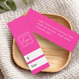 Etiqueta de fixação de preço DIY rosa a quente com