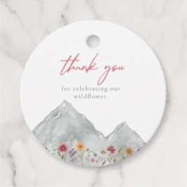 Etiqueta de Flor Selvagem de Montanha