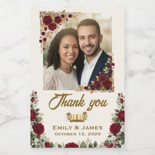 Etiqueta de Foto de Casamento Newyork Rose