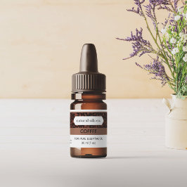 Etiqueta de Fragrância de Óleos Essenciais de Café