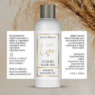Etiqueta de Frasco Cosmético do Logotipo Dourado E