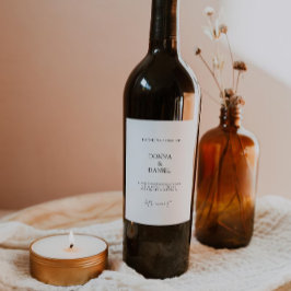 Etiqueta de Frasco de Vinho Moderno Modelo