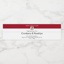 Etiqueta de frasco do Bar de sabão vermelho para a