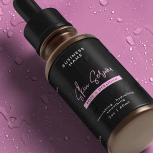 Etiqueta de Frasco Estropador preto e rosa 2 OZ à