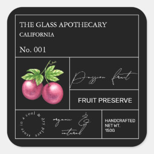 Etiqueta de Fruta de Paixão Apothecary