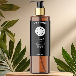 Etiqueta de garrafa cosmética à prova de água pret