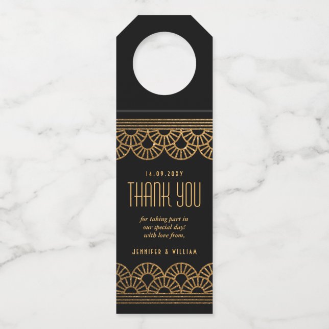 Etiqueta de Garrafa de Agradecimento de Ventoinha  (Frente)