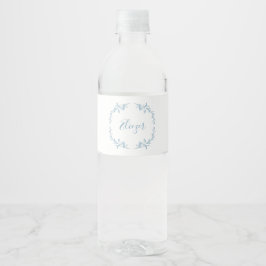 Etiqueta de Garrafa de Água Azul