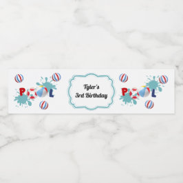 Etiqueta de Garrafa de Água da Festa de Bola de Pr