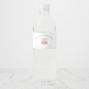 Etiqueta de garrafa de água Doljanchi, cor-de-rosa