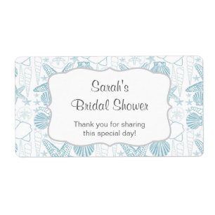 Etiqueta de Garrafa de Água no Mar Azul - personal