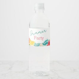 Etiqueta de Garrafa de Água para Festa de Verão