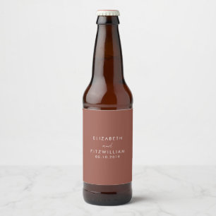 Etiqueta de Garrafa de Cerveja Boho Rust Maple