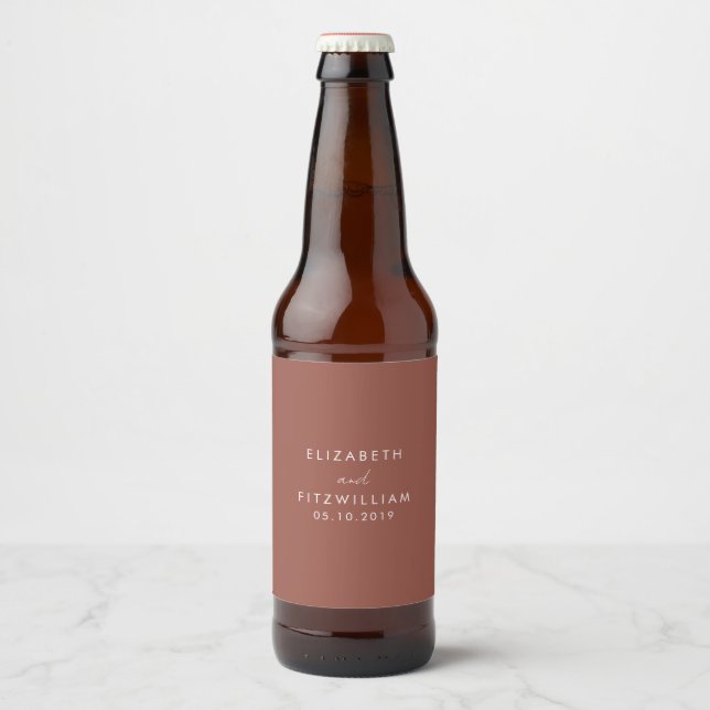 Etiqueta de Garrafa de Cerveja Boho Rust Maple (Frente)