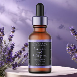 Etiqueta de Garrafa de Cosméticos Pretos e Puros