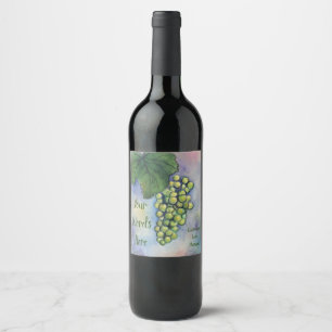 Etiqueta de garrafa de vinho branco personalizada 