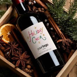 Etiqueta de Garrafa de Vinho Corporativo de Boas F