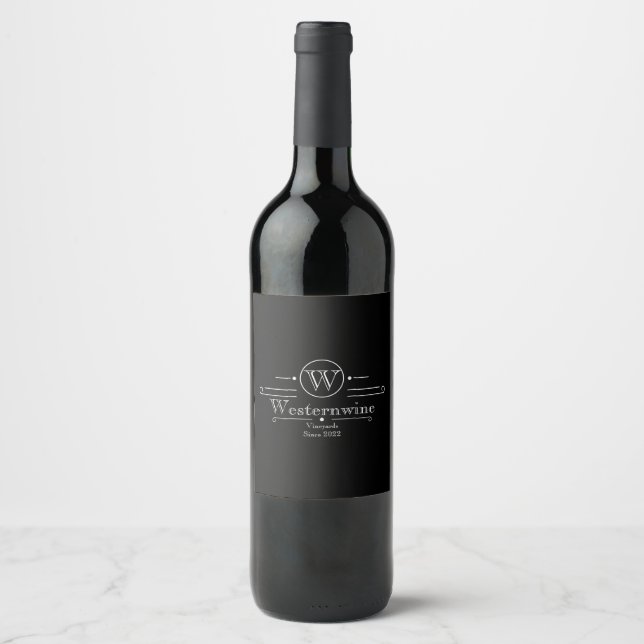 Etiqueta de Garrafa de Vinho da Família Preta Pers (Frente)