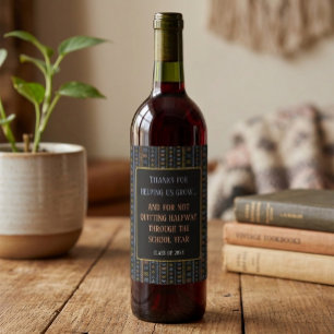 Etiqueta de Garrafa de Vinho da Semana de Apreciaç