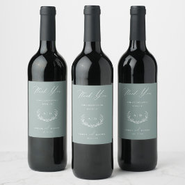 Etiqueta de Garrafa de Vinho de Casamento Dusty Sa