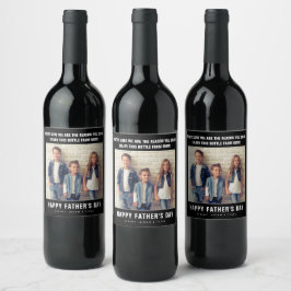 Etiqueta de Garrafa de Vinho Engraçado com Dia de