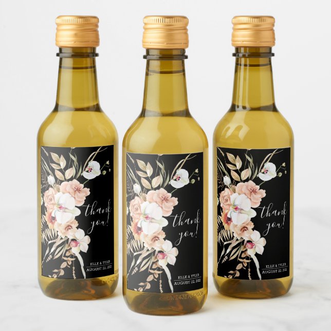 Etiqueta de Garrafa de Vinho Mini para Casamento B (Garrafas)