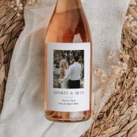 Etiqueta de garrafa de vinho personalizada com fot