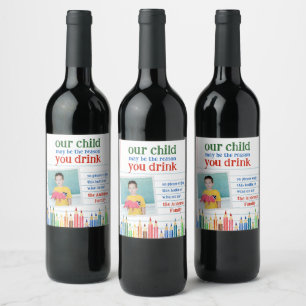 Etiqueta de Garrafa de Vinho Presente Divertido pa