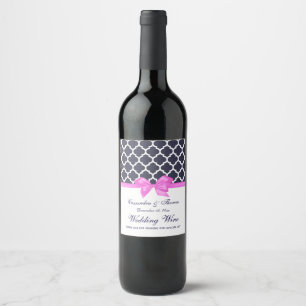 Etiqueta de Garrafa de Vinho Rosa Branco DIY BG Ma