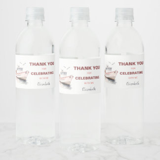 Etiqueta de Garrafa Náutica para Barcos Editáveis