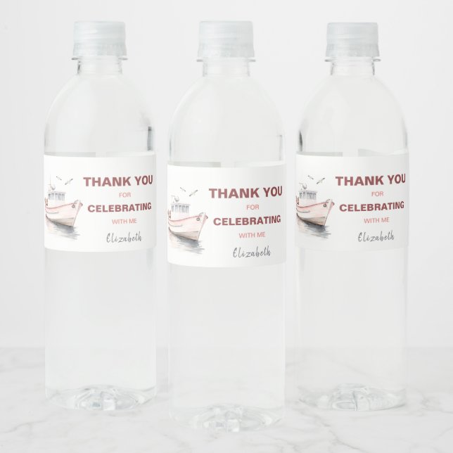 Etiqueta de Garrafa Náutica para Barcos Editáveis  (Garrafas)