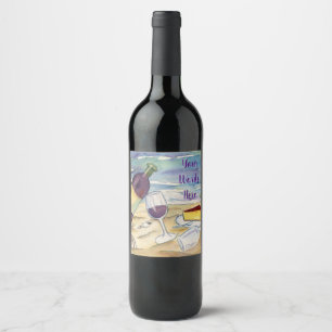 Etiqueta de Garrafa Personalizada de Festa de Vinh