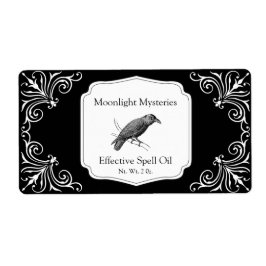 Etiqueta de Garrafa Preta Elegante Personalizada