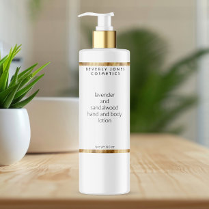 Etiqueta de garrafas de cosméticos minimalistas de