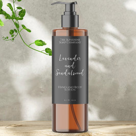 Etiqueta de garrafas de produtos cosméticos à prov