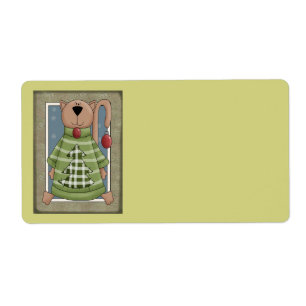 Etiqueta de Gato de Natal