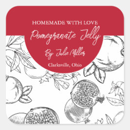 Etiqueta de gelatina de laranja de cor branca e pr